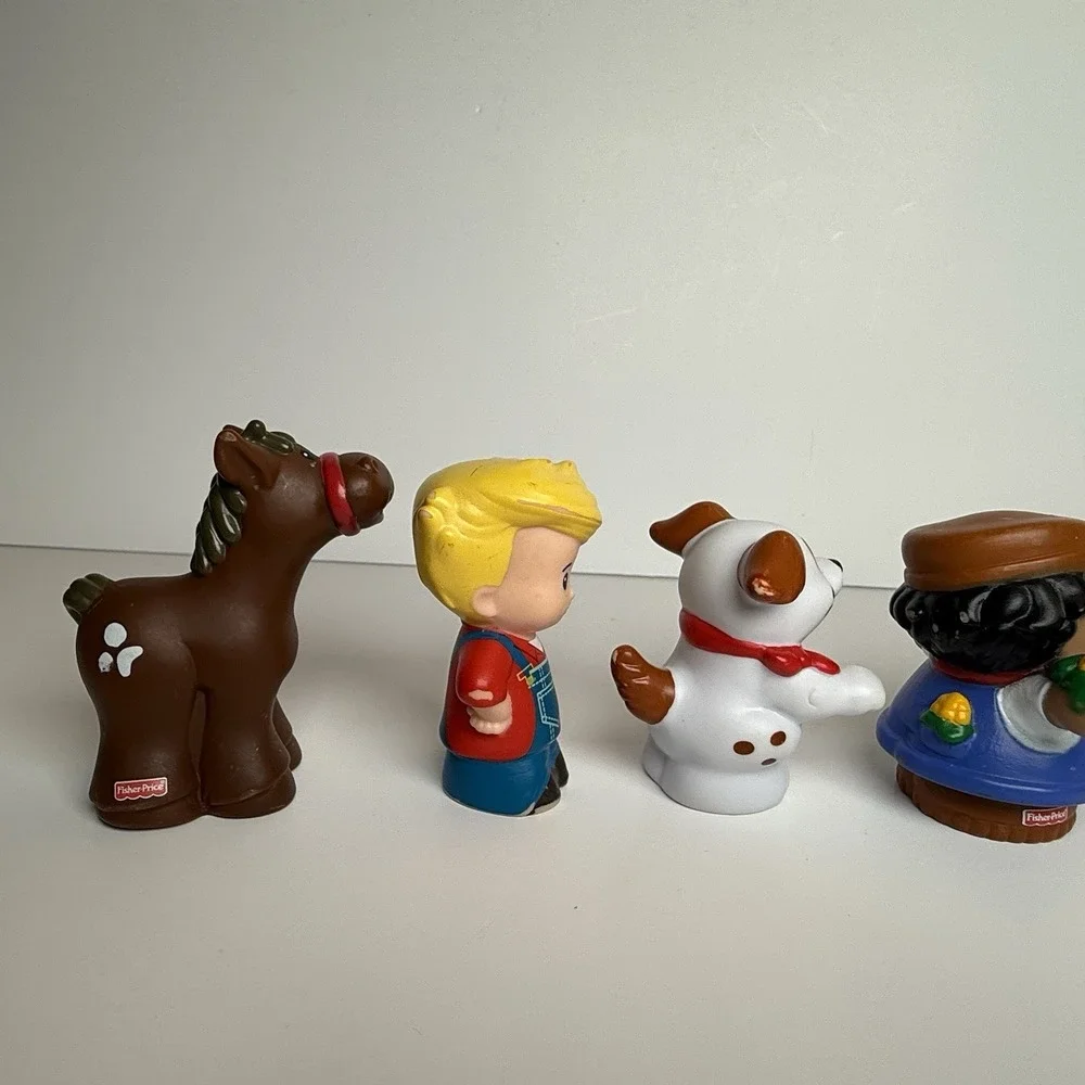 Fisher Price Little People Figure Toy Farmer Boy Dog Horse‎ Goat Corn 6